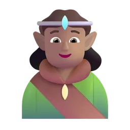 Elf: Medium Skin Tone Microsoft 3D Fluent
