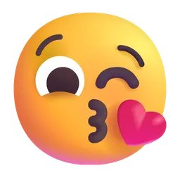 Face Throwing a Kiss Microsoft 3D Fluent