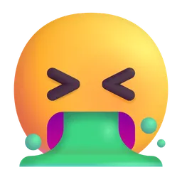 Face with Open Mouth Vomiting Microsoft 3D Fluent