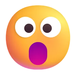 Face with Open Mouth Microsoft 3D Fluent