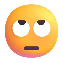 Face with Rolling Eyes Microsoft 3D Fluent