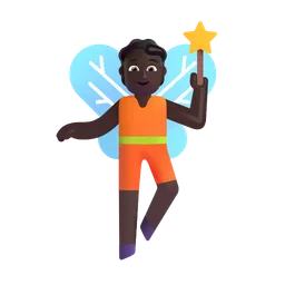 Fairy: Dark Skin Tone Microsoft 3D Fluent