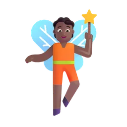 Fairy: Medium-Dark Skin Tone Microsoft 3D Fluent