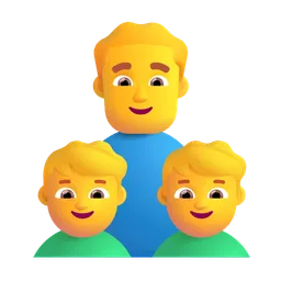 가족: 남자, 소년, 소년 Microsoft 3D Fluent