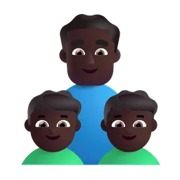 가족: 어두운 피부색 Microsoft 3D Fluent