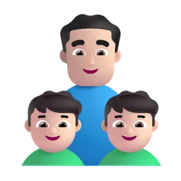 가족: 밝은 피부색 Microsoft 3D Fluent