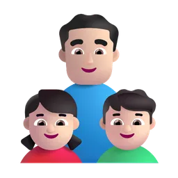 가족: 밝은 피부색 Microsoft 3D Fluent