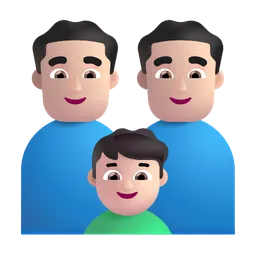 가족: 남자, 남자, 남자아이: 밝은 피부색 Microsoft 3D Fluent
