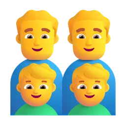 Family: Man, Man, Boy, Boy Microsoft 3D Fluent