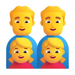 Family: Man, Man, Girl, Girl Microsoft 3D Fluent