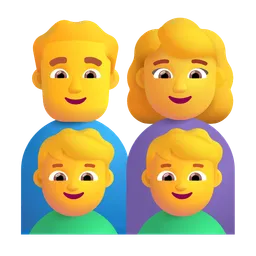 Family: Man, Woman, Boy, Boy Microsoft 3D Fluent