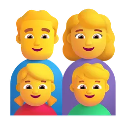 Family: Man, Woman, Girl, Boy Microsoft 3D Fluent
