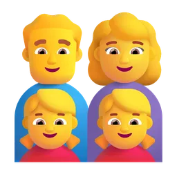 Family: Man, Woman, Girl, Girl Microsoft 3D Fluent