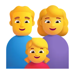 Family: Man, Woman, Girl Microsoft 3D Fluent