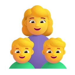 Family: Woman, Boy, Boy Microsoft 3D Fluent