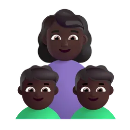 가족: 어두운 피부색 Microsoft 3D Fluent