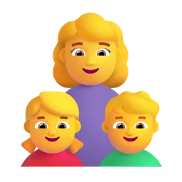 Family: Woman, Girl, Boy Microsoft 3D Fluent