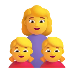Family: Woman, Girl, Girl Microsoft 3D Fluent