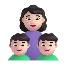 가족: 밝은 피부색 Microsoft 3D Fluent