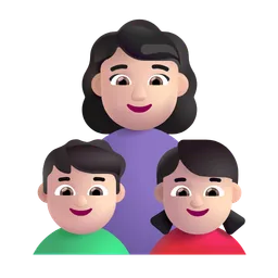 가족: 밝은 피부색 Microsoft 3D Fluent