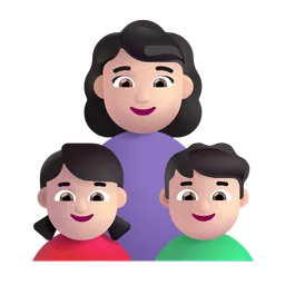 가족: 밝은 피부색 Microsoft 3D Fluent