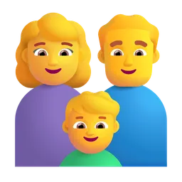 Family: Woman, Man, Boy Microsoft 3D Fluent