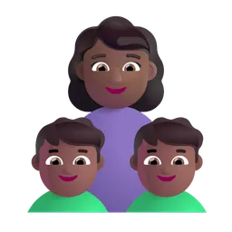 가족: 중간 어두운 피부색 Microsoft 3D Fluent