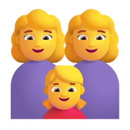 Family: Woman, Woman, Girl Microsoft 3D Fluent