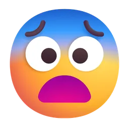 두려운 얼굴 Microsoft 3D Fluent