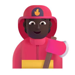 Firefighter: Dark Skin Tone Microsoft 3D Fluent