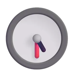 Clock Face Five-Thirty Microsoft 3D Fluent