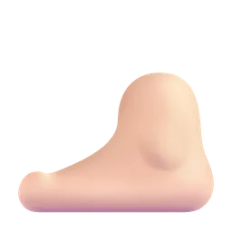 Foot: Light Skin Tone Microsoft 3D Fluent