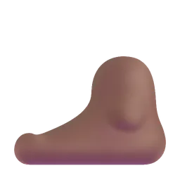 Foot: Medium-Dark Skin Tone Microsoft 3D Fluent