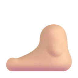 Foot: Medium-Light Skin Tone Microsoft 3D Fluent