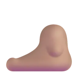 Foot: Medium Skin Tone Microsoft 3D Fluent