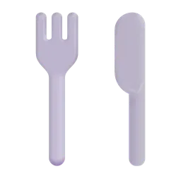 Fork and Knife Microsoft 3D Fluent