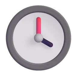 Clock Face Four O’Clock Microsoft 3D Fluent