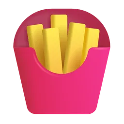 French Fries Microsoft 3D Fluent