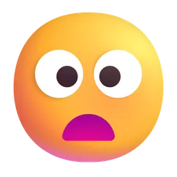 Frowning Face with Open Mouth Microsoft 3D Fluent