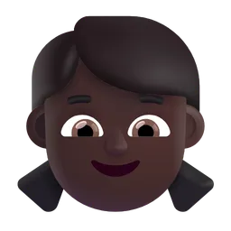 Girl: Dark Skin Tone Microsoft 3D Fluent