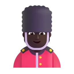 Guard: Dark Skin Tone Microsoft 3D Fluent