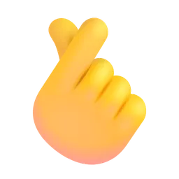 Hand with Index Finger and Thumb Crossed Microsoft 3D Fluent