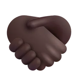 Handshake: Dark Skin Tone Microsoft 3D Fluent