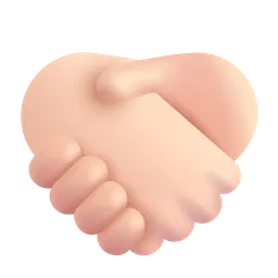Handshake: Light Skin Tone Microsoft 3D Fluent