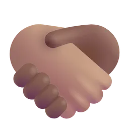 악수: 중간 피부 톤, 중간 어두운 피부 톤 Microsoft 3D Fluent