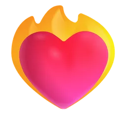 Heart on Fire Microsoft 3D Fluent