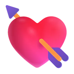 Heart with Arrow Microsoft 3D Fluent