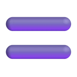 Heavy Equals Sign Microsoft 3D Fluent