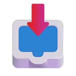 Inbox Tray Microsoft 3D Fluent