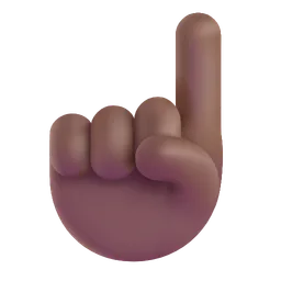 Index Pointing Up: Medium-Dark Skin Tone Microsoft 3D Fluent